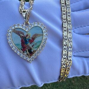 St Michael Arcángel Necklace 22” Long for him or her